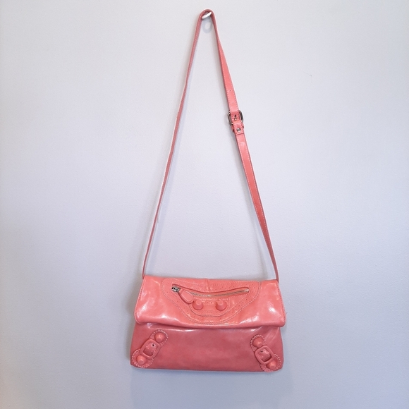 💠Convertible Faux Leather Crossbody Shoulder Bag Peach Pink Laser Cut - Picture 2 of 15